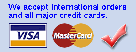 We accept international orders and all major credit cards.